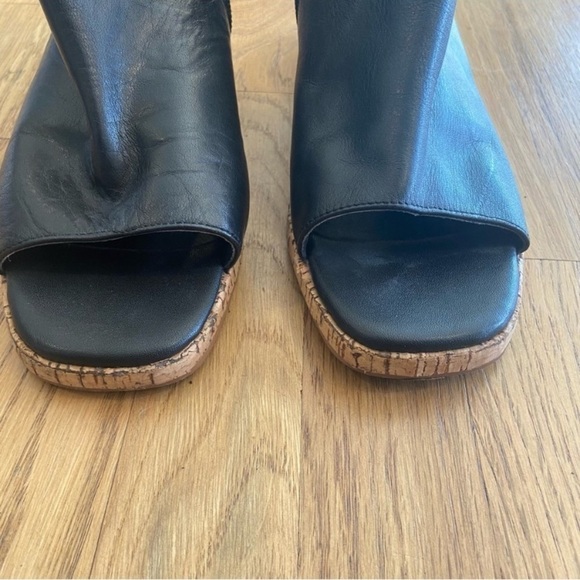 Miista Lucina Open Toe Leather Bootie Cork Heel Size 36 (US 6) - Picture 6 of 16